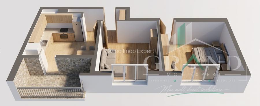 2 Camere | Etaj 1 | Balcon | Centrală Proprie | Mărăști – Expo Transilvania