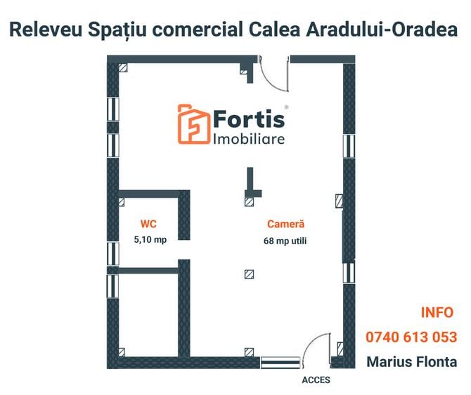 Spatiu comercial 80 mp