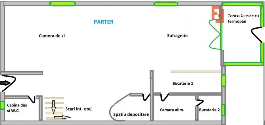 Duplex cu 5 camere de vanzare in localitatea Mosnita Noua