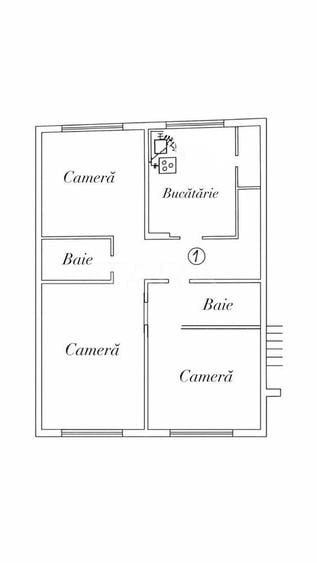 Apartament 3 camere zona Piața Mărăști