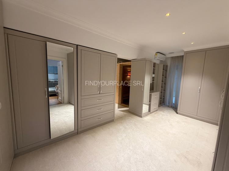 Apartament în Arcadia Domenii,230mp curte,3 parcări incluse