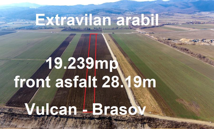 Teren extravilan arabil 19239mp Vulcan spre Codlea