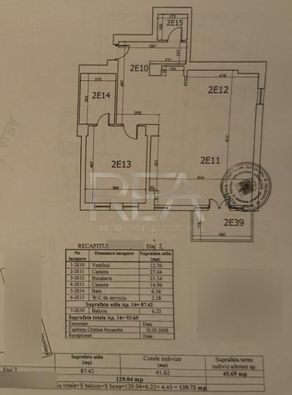 3 Camere | Pajura | Parcare Subterană + Boxă | Bloc 2008