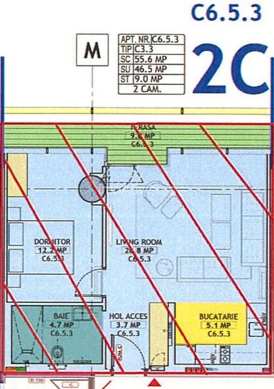 Apartament 2 camere  – gata de mutare - 1