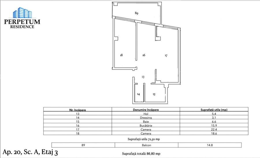 Tomis Nord/Carrefour -Vanzare apartament cu 2 camere, bloc nou. - 9
