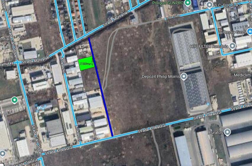 Teren intravilan zona servicii str.Ardealului,3126mp cu desch/de 47.5ml la drum!