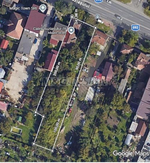 Teren intravilan Buziasului, zona mixta UTR M3, pt. cladire cu 7 etaje