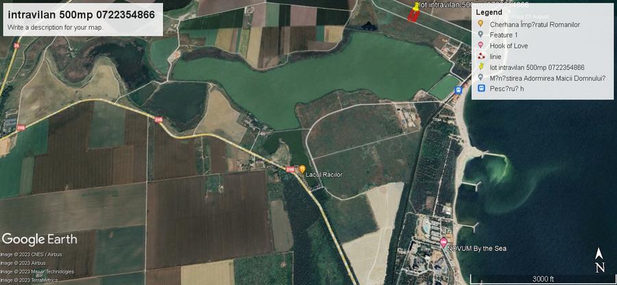 23August-teren intravil sup 3000mp sau loturi de 500mp rezidential si turistic