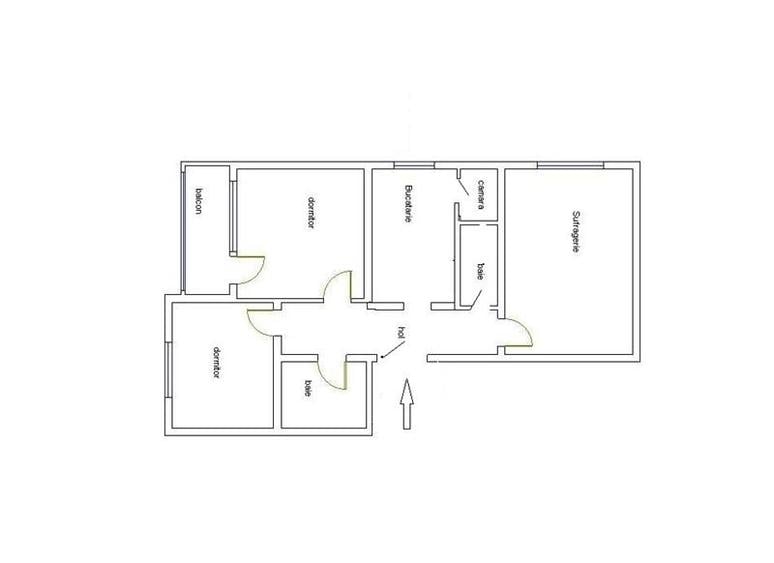 Apartament 3 camere 2 bai cartierul Tudor