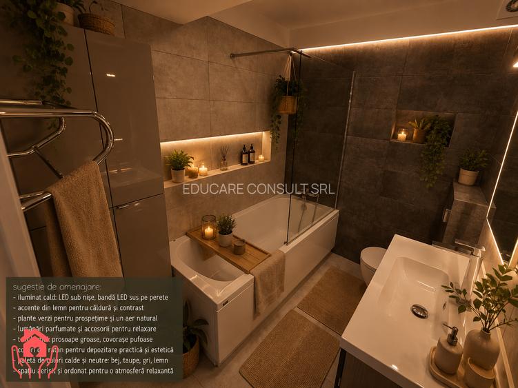 SISESTI-2 camere mobilate, 2 bai, terasa cu vedere lac, bloc boutique, parcare! - 9