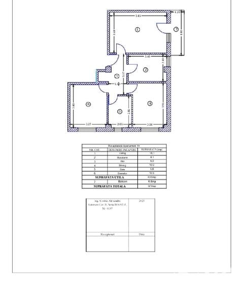 Ultimul apartament! Ap 3 CD, etajul 1, 68mp + loc de parcare intabulat