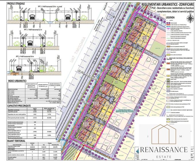Teren Mosnita Noua cu PUZ aprobat- 104 apartamente 32 duplexuri 4 case
