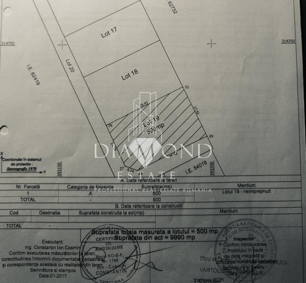 0% Comision | Teren intravilan 500mp Berceni - Strada Miorita dubla deschidere