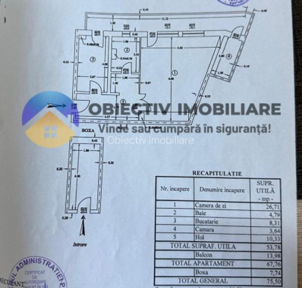 Garsoniera spatioasa de vanzare – 67,76 mp – Zona 1 Mai - 13