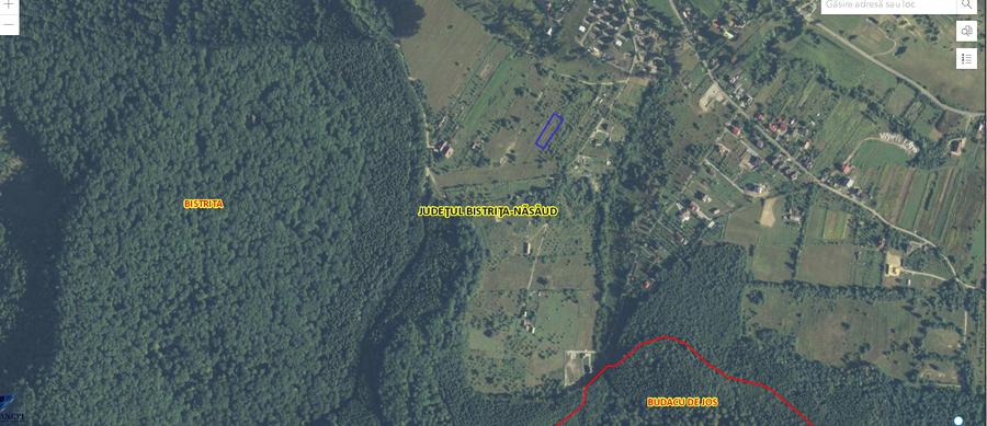Teren 1500 mp pe str Paltinului, Valea Ghinzii , extravilan Bistrita