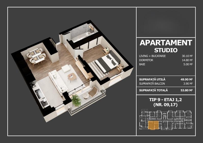Bloc tip boutique – Popesti Leordeni | Studio- Apartamente 2-3 camere