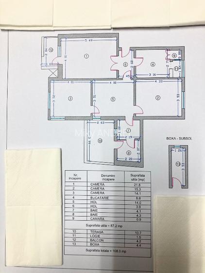Apartament 3 camere mobilat, ultracentral lângă Sala Sporturilor, cu vedere la m - 7