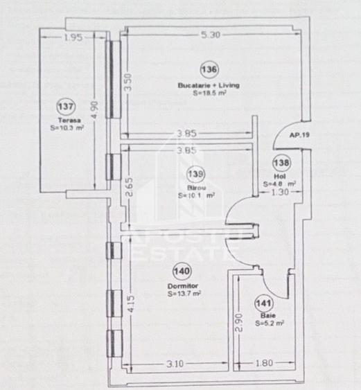 Apartament 3 camere de vanzare, etaj 3/5 cu lift, zona Lidl, Giroc