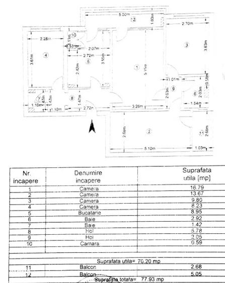 Apartament 4 camere, zona Obor