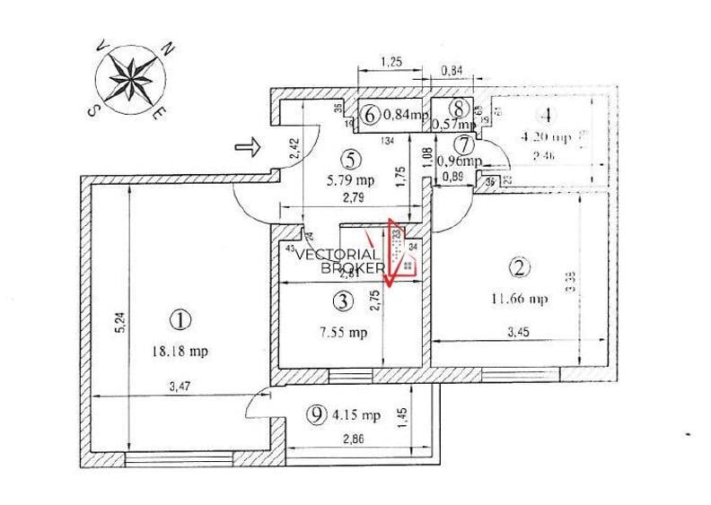 2 camere Baba Novac Aurel Botea Renovat Integral