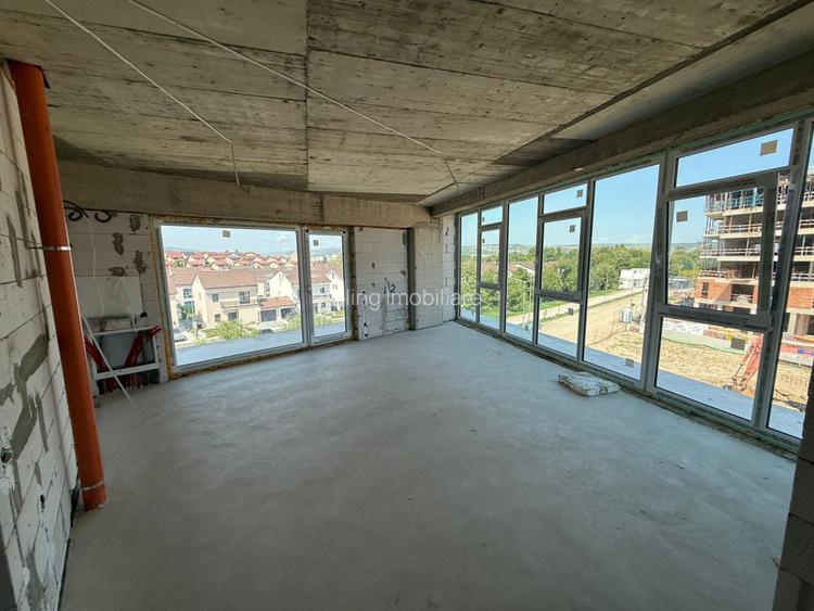 Apartament 2 camere, 58 mp, semifinisat, terasa 20 mp, zona Soporului - 2