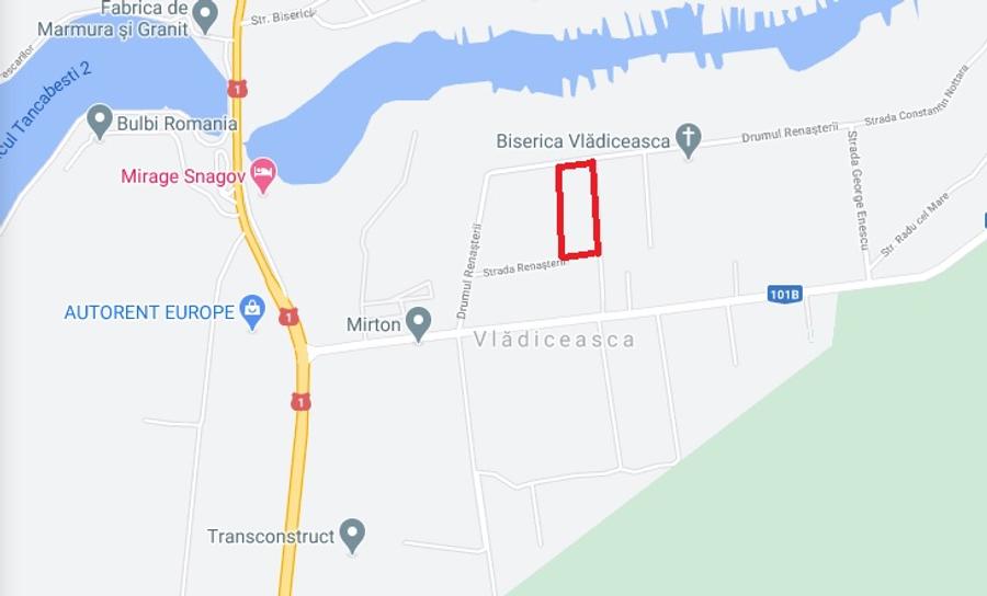 Snagov-Vladiceasca, loturi 1000 mp, intravilan, liber
