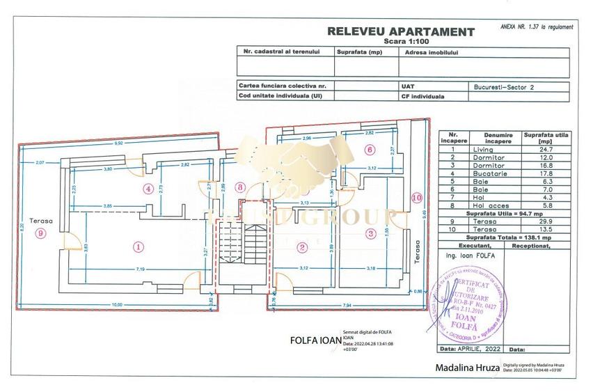 Penthouse 3 camere lux - Barbu Vacarescu - 4