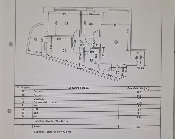 Apartament 3 camere zona Tomis Nord