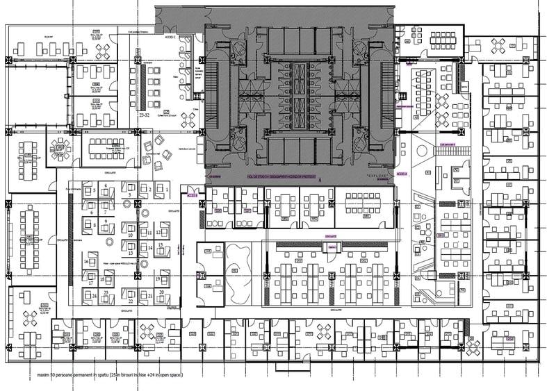 Birouri private in coworking Supertree, amenajat 2025 – metrou Dimitrie Pompeiu