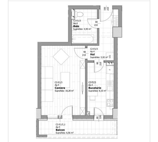 Complex rezidential cu finisaje moderne, apartament cu 1 camera