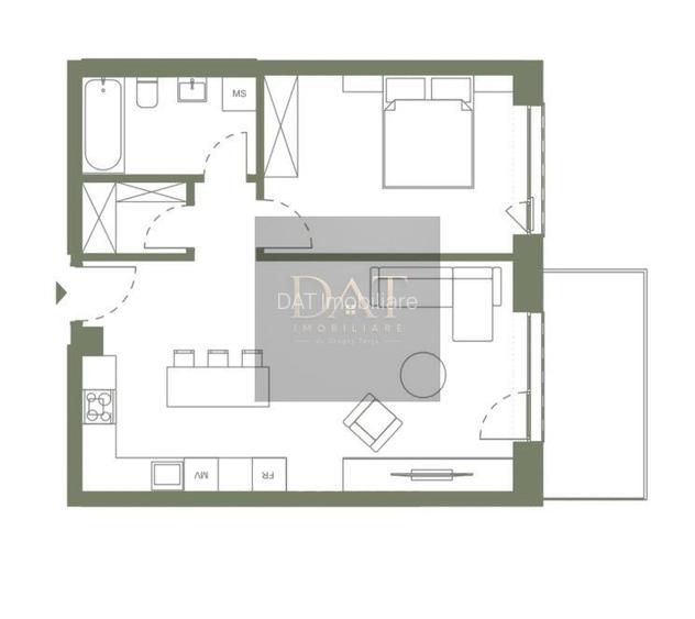 Apartament cu 2 camere în ansamblul ERA by Hexagon - 5
