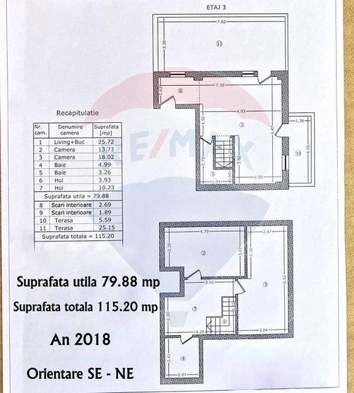 Duplex 3 camere de vânzare | Terasă 25 mp | Parcare | Brâncoveanu