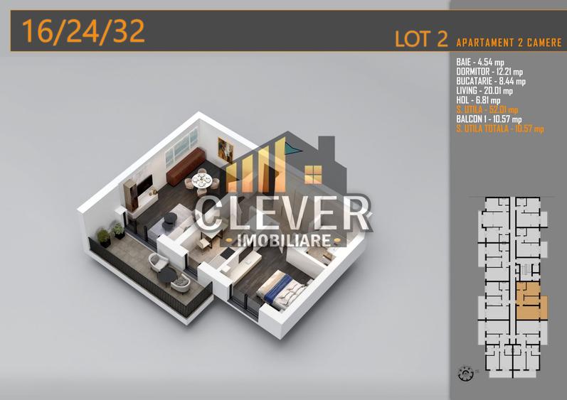 Apartament 2 Camere decomandat 63 mp Th.Pallady - Metrou N.Teclu
