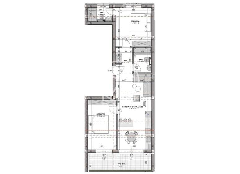 Apartament cu 3 camere 2 bai la alb loc privat de parcare in Turnisor