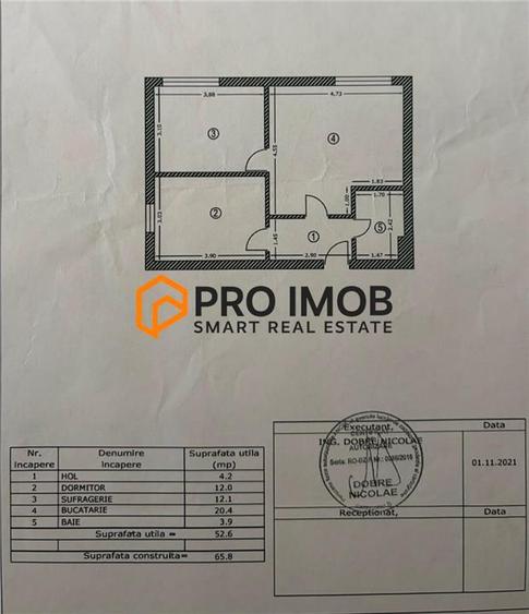 Apartament 2 camere cf 1 decomandat zona Brosteni