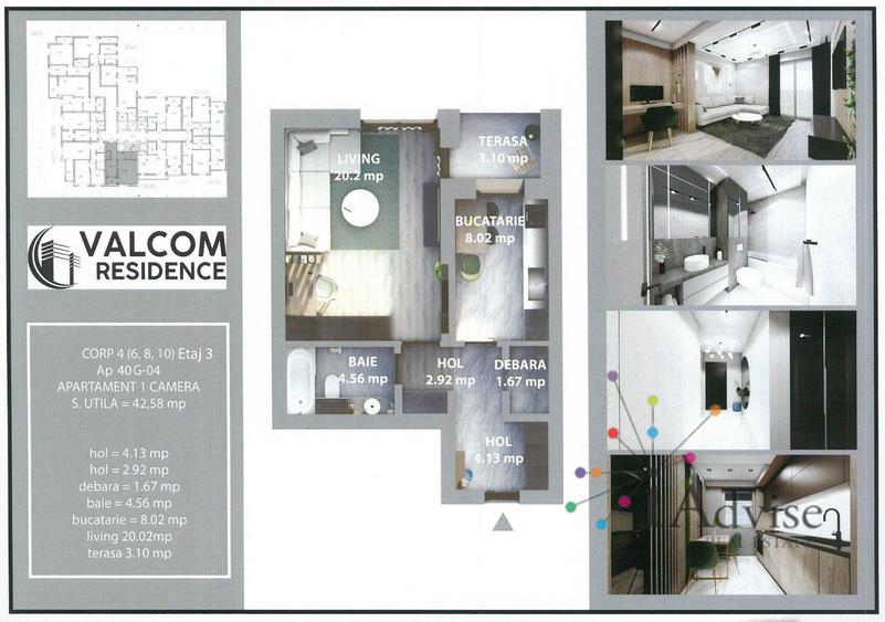 Valcom Residence Bartolomeu, Garsoniera, terasa 3.1mp, Comision 0%