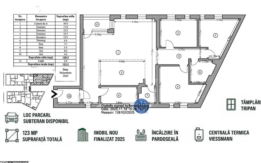 Timpuri Noi apartament 4 camere  An 2025 et. 1, TVA +1 loc parcare incluse - 1
