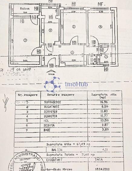 Apartament 3 camere - Podu Ros - Palas - 72mp - Renovat! - 15