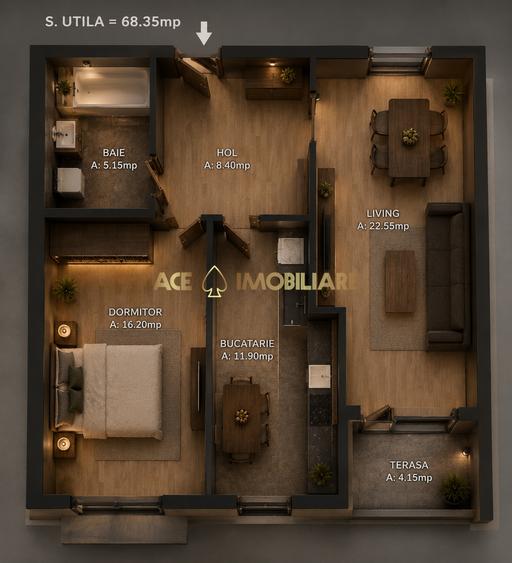 2 Camere de vanzare | Dobroesti | Bloc Nou | 0% Comision | TVA Inclus