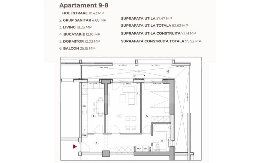 Apartament 2 camere, 82.62 mp, ansamblu 0% Comision Achiziție, Calea Severinului - 2