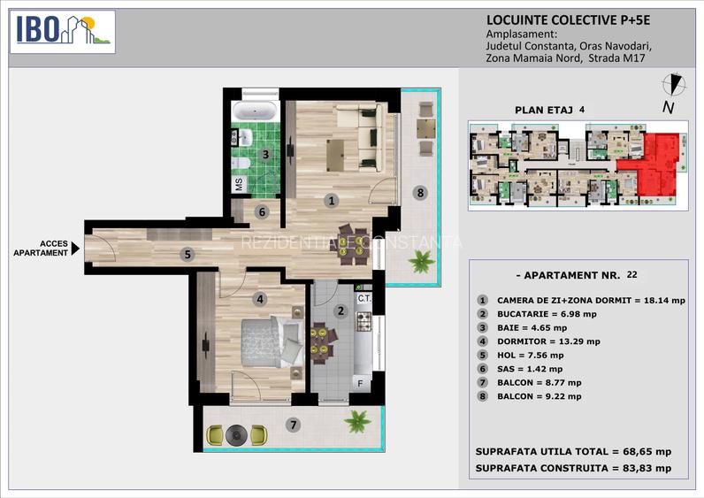 Apartament 3 camere  Mamaia Nord / Sat - 5