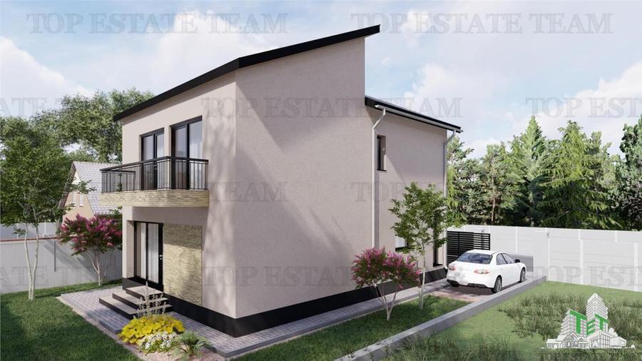Vila moderna, individuala cu 4 camere , 3 bai , Living , terasa acoperita, inca