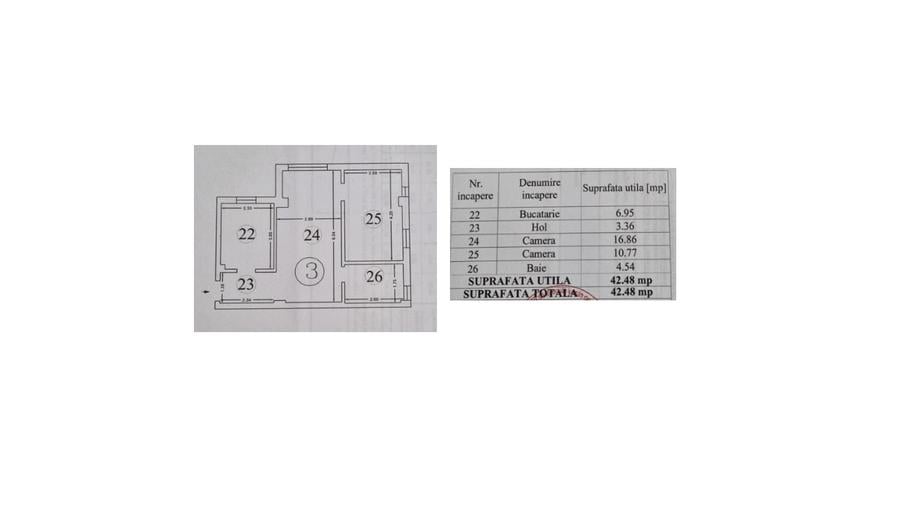Apartament 2 camere CUG - Buna Vestire COD 162882
