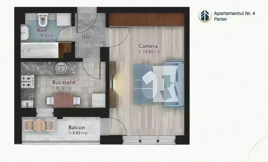 Garsoniera 38mp cu balcon | Lux | Metroul Bucur Obor I COMISION 0 %
