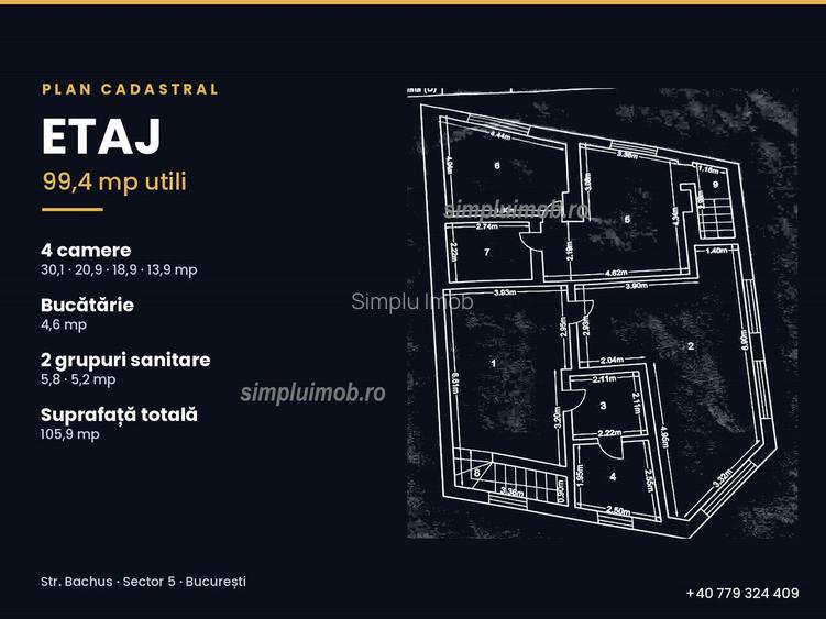 Sediu firmă P+E+S, 198,5 mp utili, Sector 5 – imobil individual - 2