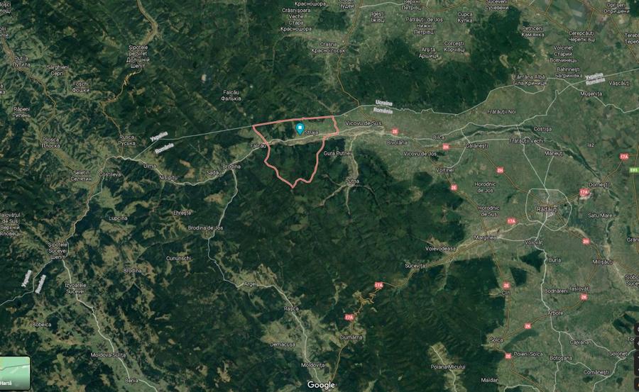 Teren intravilan 1.000 mp + hala debitare si hala prelucrare lemn
