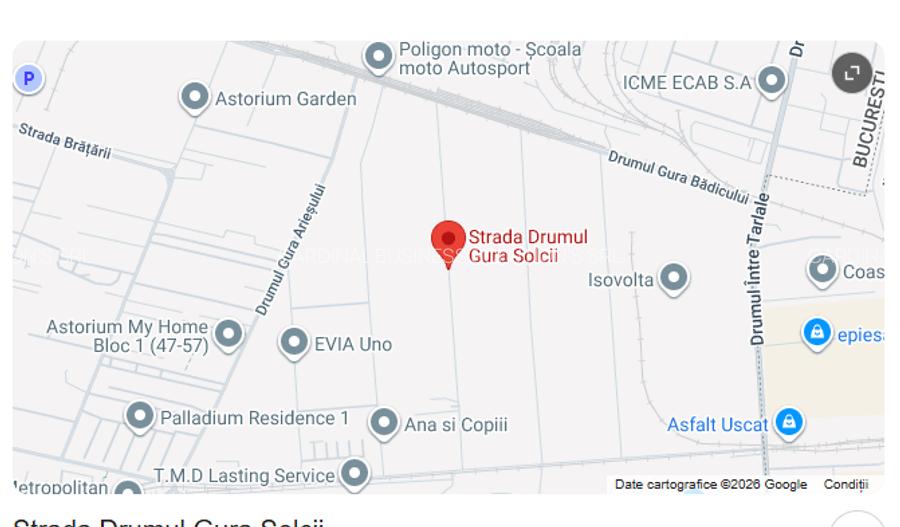 Policolor - str. Drum Gura Solcii, teren intravilan in suprafata de 1667 mp