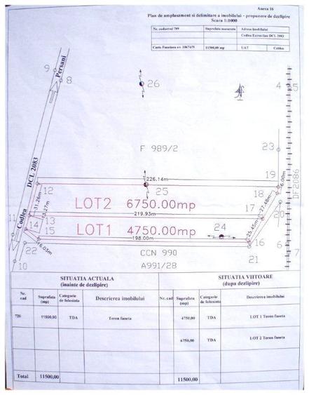 Teren 6,750mp Codlea / DN dn1 - 3