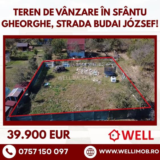 Teren de vânzare în Sfântu Gheorghe, strada Budai József!
