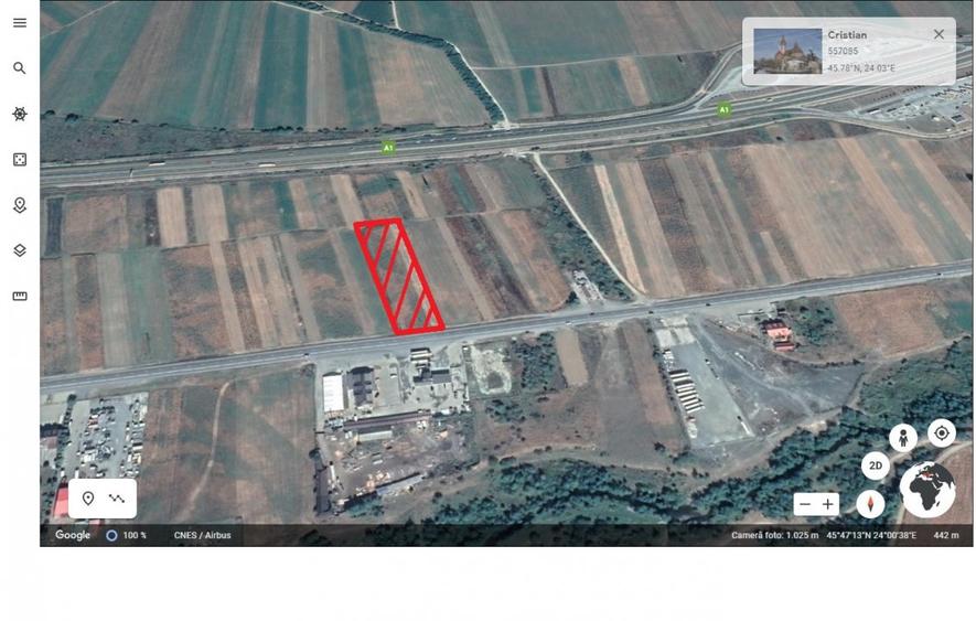 Imobiliare Maxim - teren intravilan la Cristian DN 1